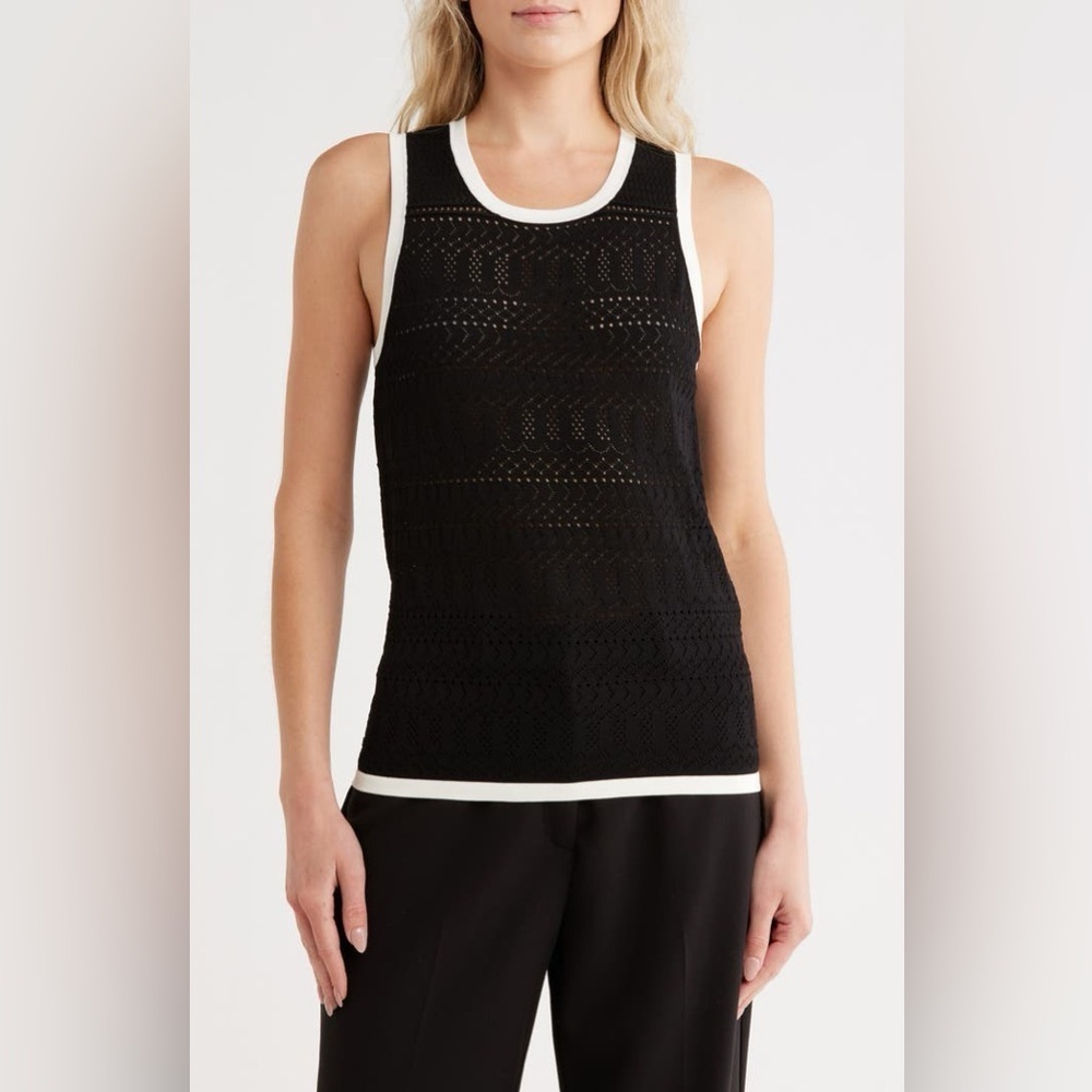 Jason wu Pointelle Sleeveless Sweater size medium